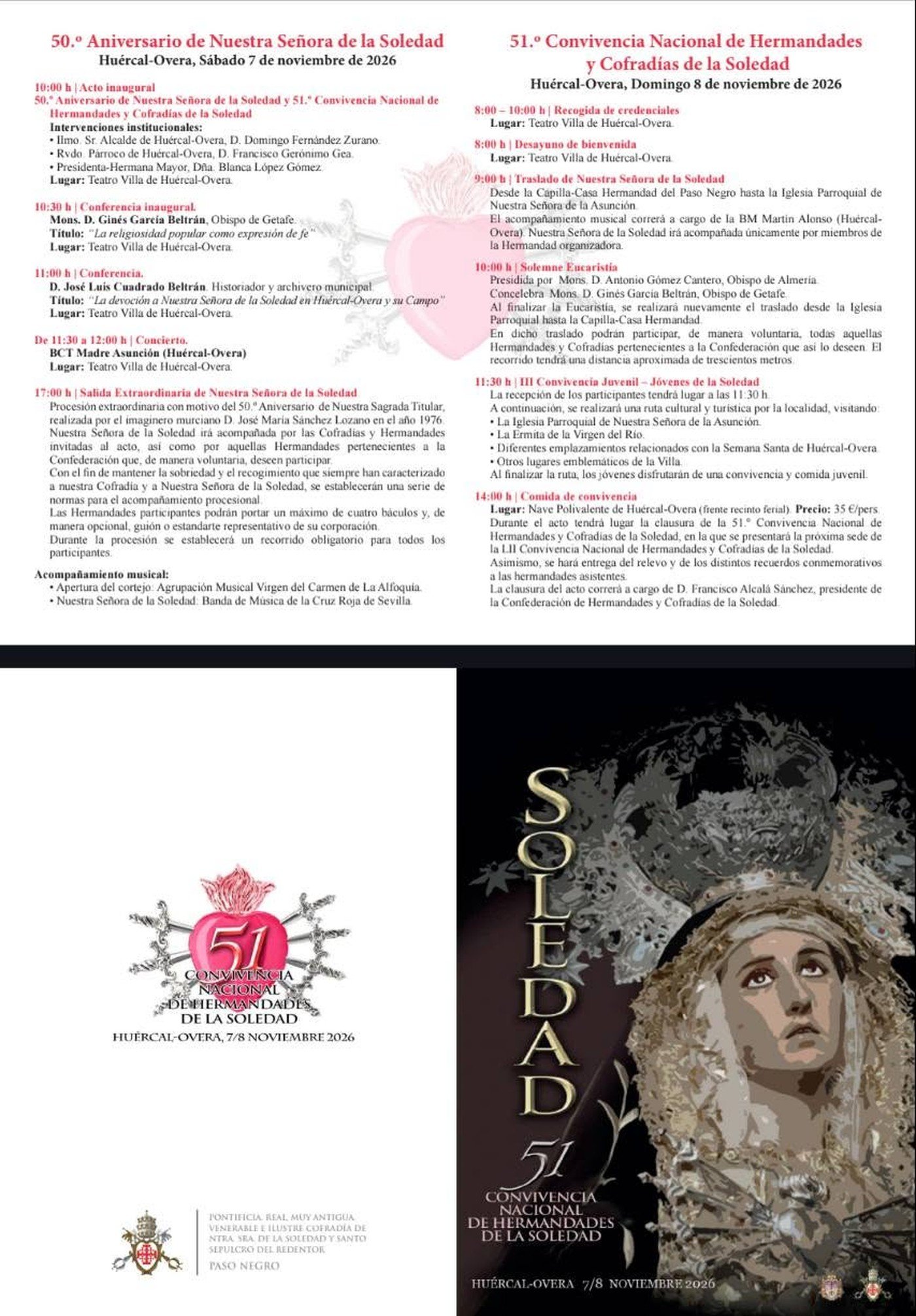 L Aniversario de Nuestra Señora de la Soledad y LI Convivencia Nacional